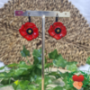 Boucles d'oreilles pendantes Coquelicot (2)