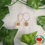 Boucles d'oreilles Aurore Rose