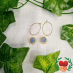 Boucles doreilles Aurore Bleu