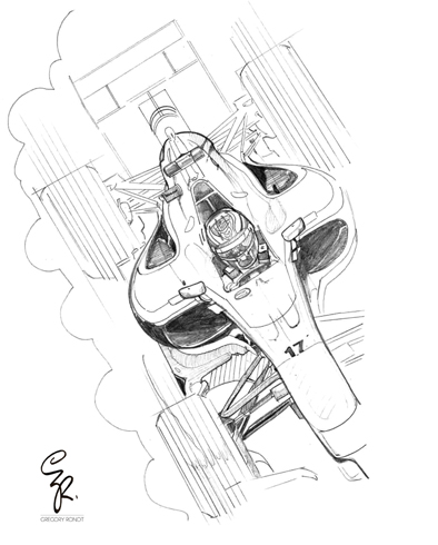 Jules Bianchi, crayonné