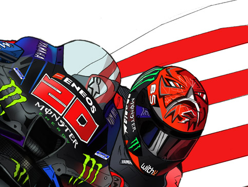 Poster Sur Toile Fabio Quartararo - Décoration Murale Moto GP 60x90 Cm - Imprime Haute Qualité Pour Fan