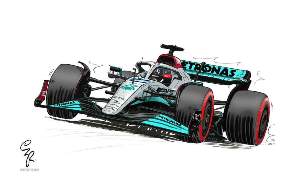 George Russell, Mercedes AMG F1 W13 version couleur