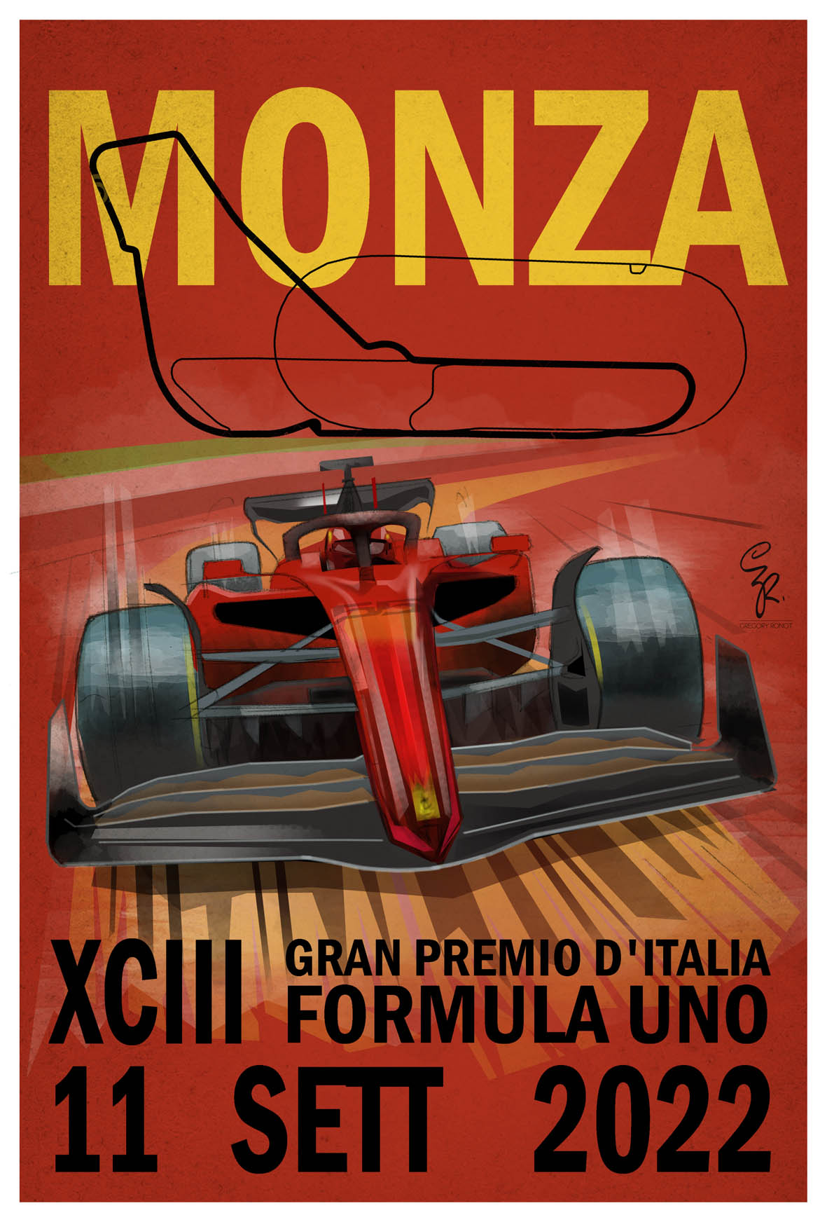 Affiche Formule 1 - Les Légendes de la F1