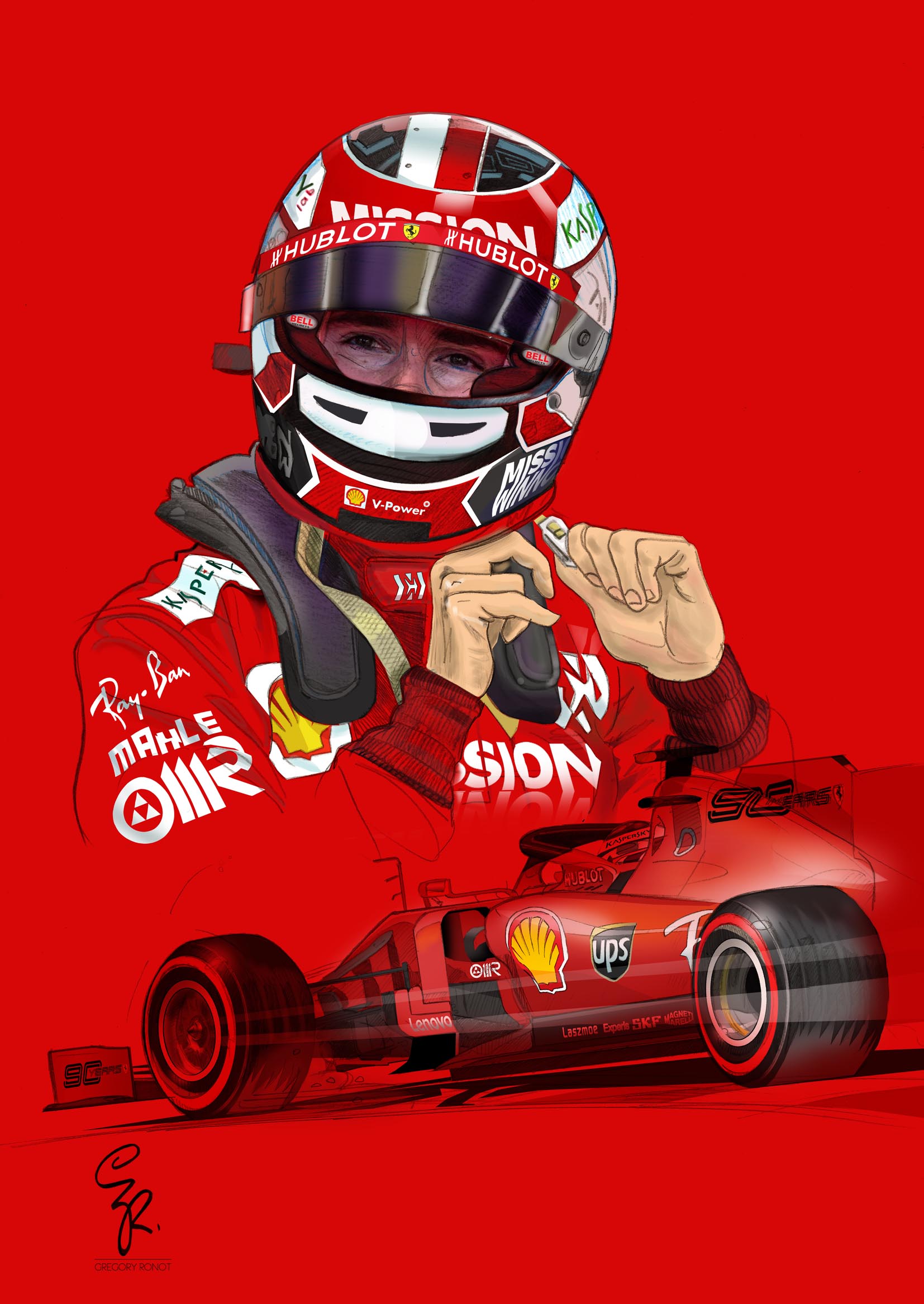 Charles Leclerc portrait test