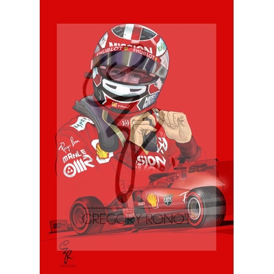 Série Formule 1, Charles Leclerc (Portrait + auto)