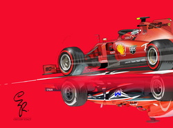 Affiche GP d'Italie 2022 - Charles Leclerc - Grégory Ronot