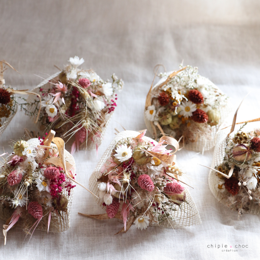 petits bouquets fleurs séchées chipie choc création