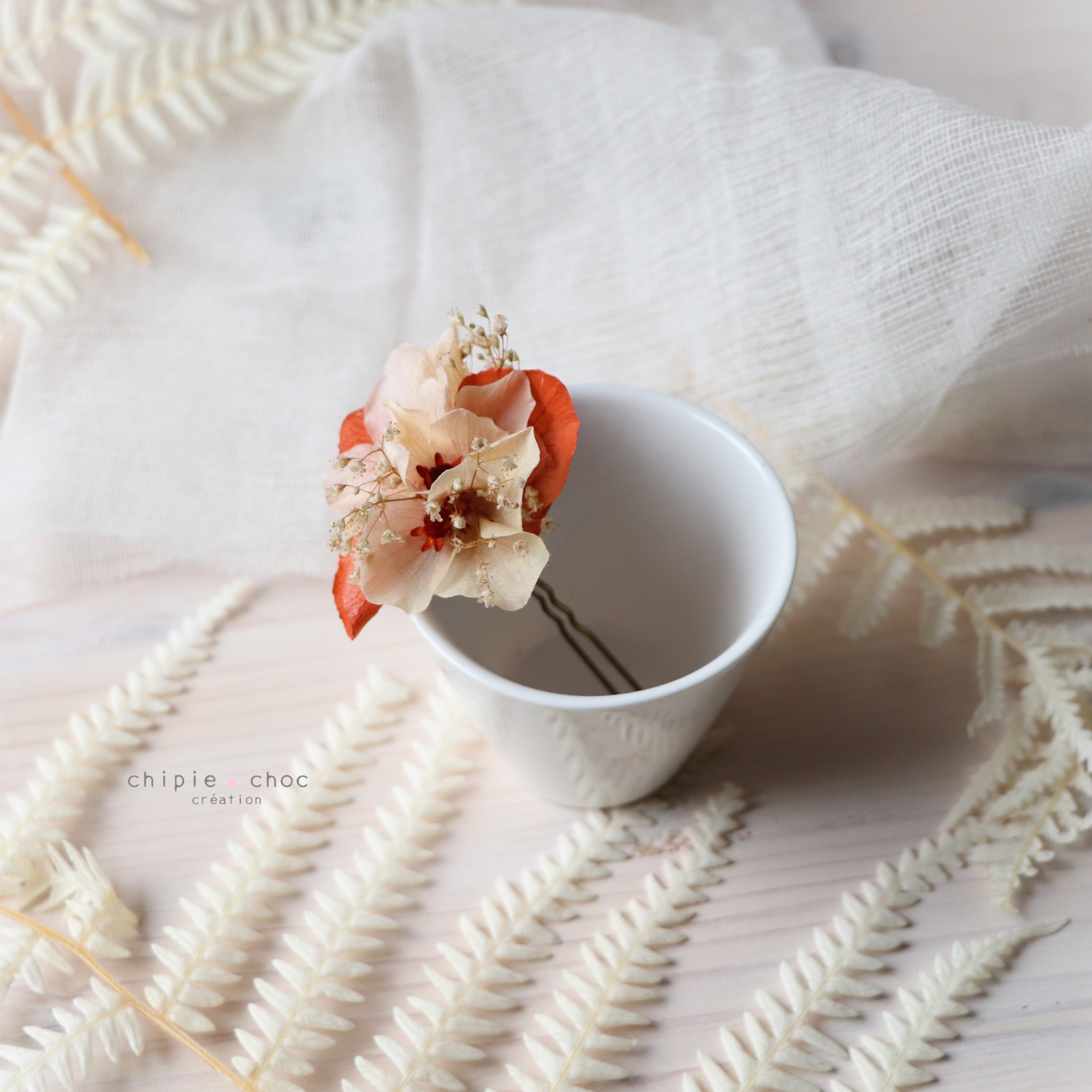 pic crème terracotta pêche mariage