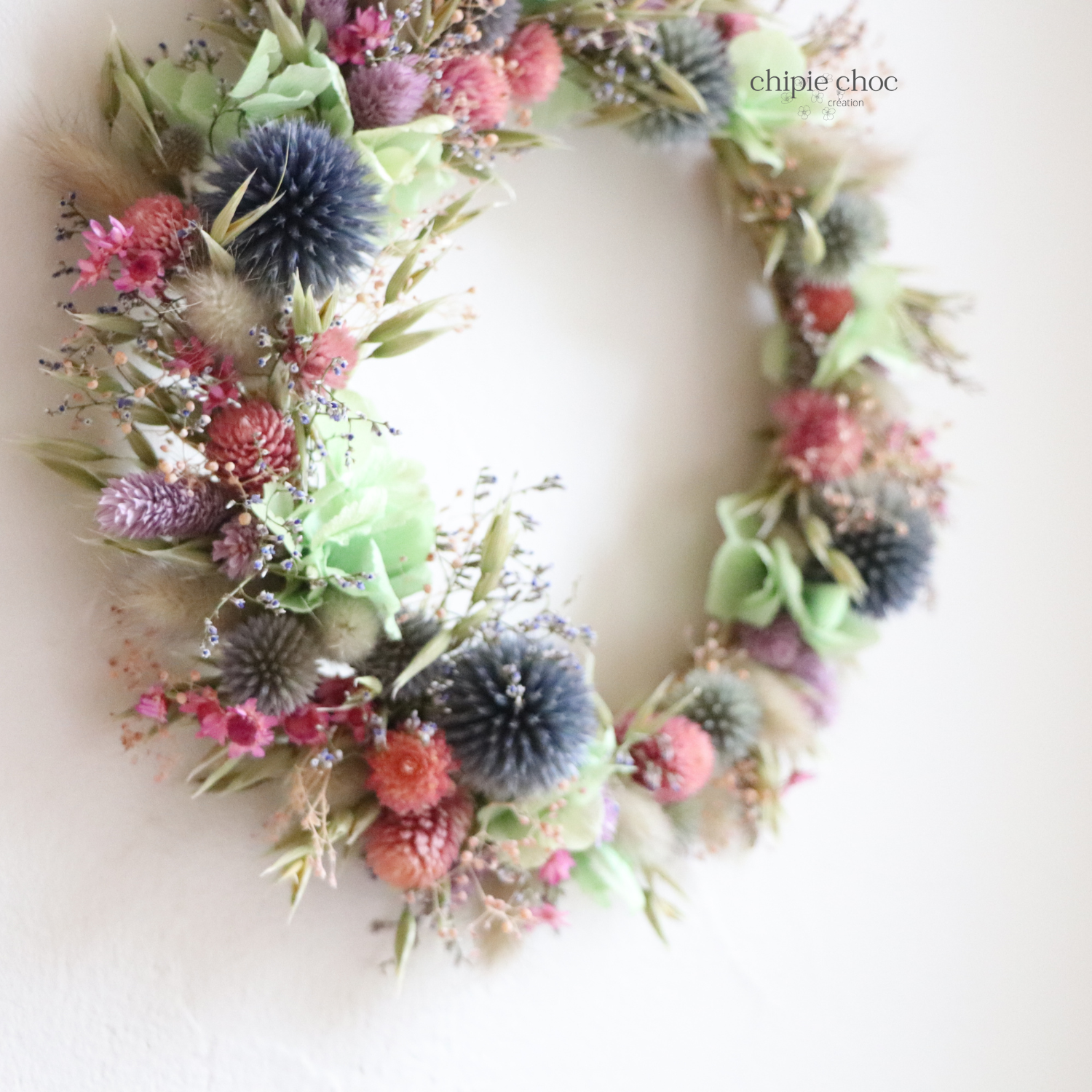 couronne fleurs séchées artisanale