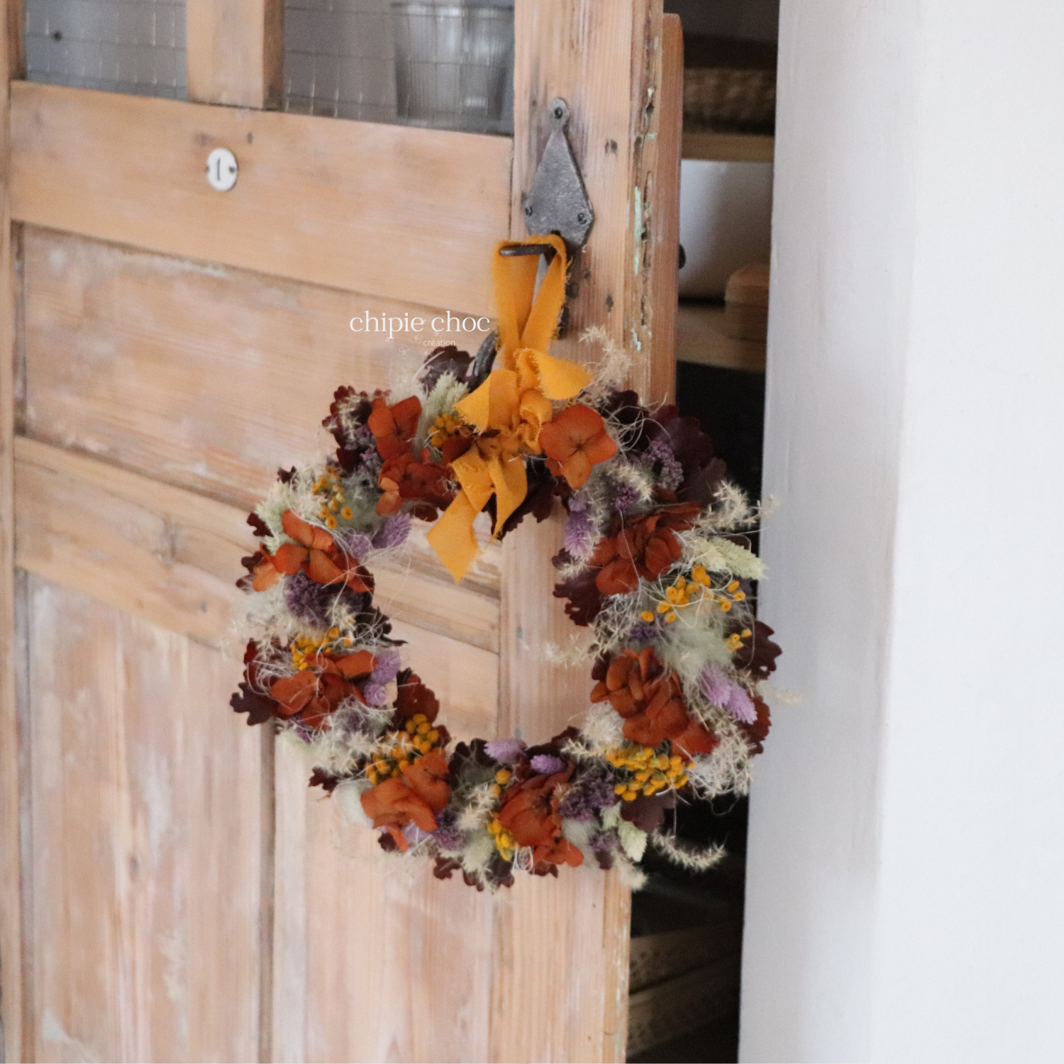 couronne dautomne fleurs séchées