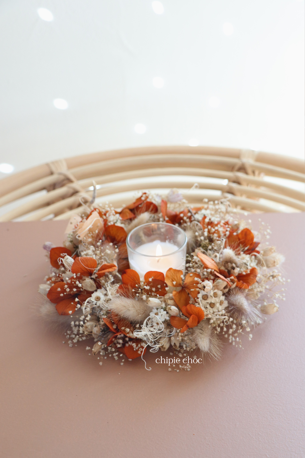 couronne naturelle terracotta
