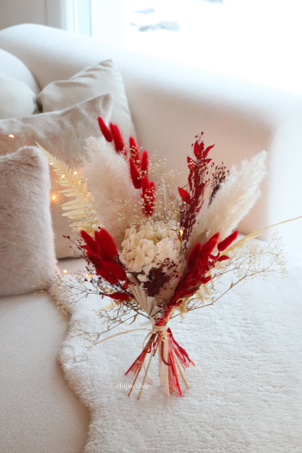 bouquet fleurs séchées noël