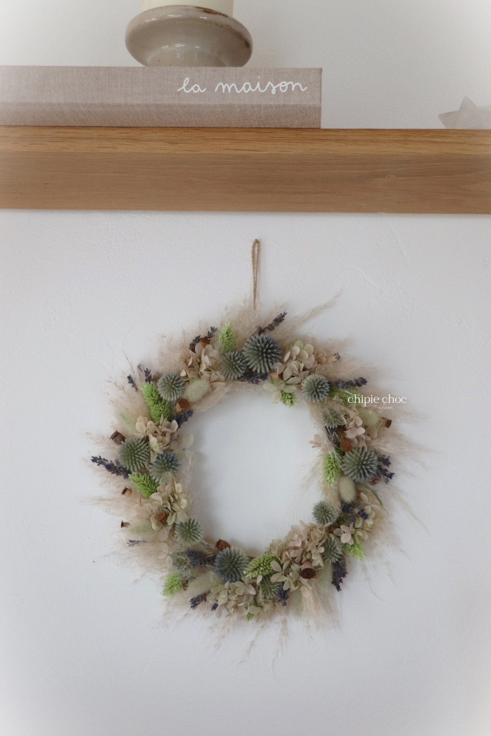 couronne naturel vert bleu