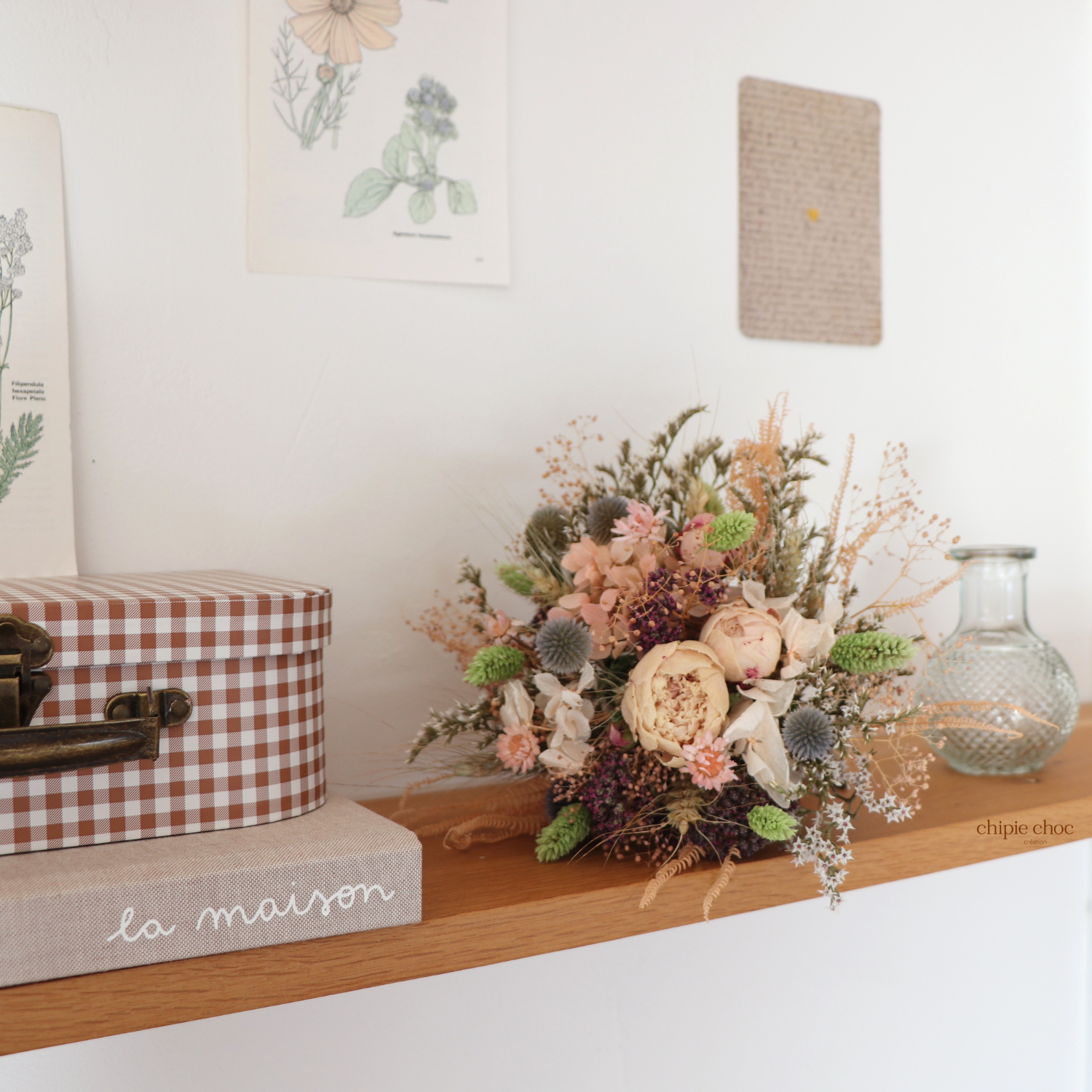 déco printanière fleurs séchées