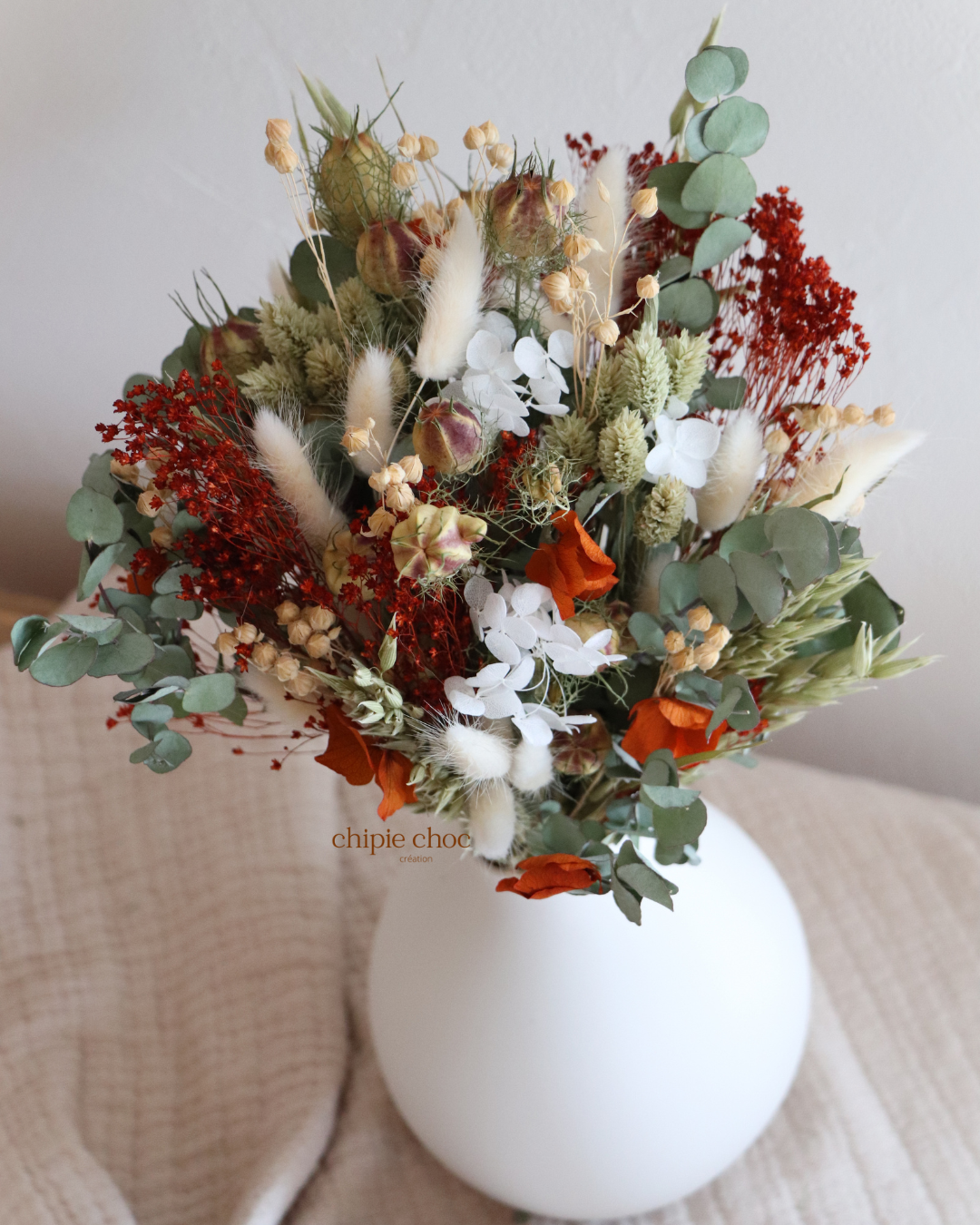 bouquet vert sauge terracotta