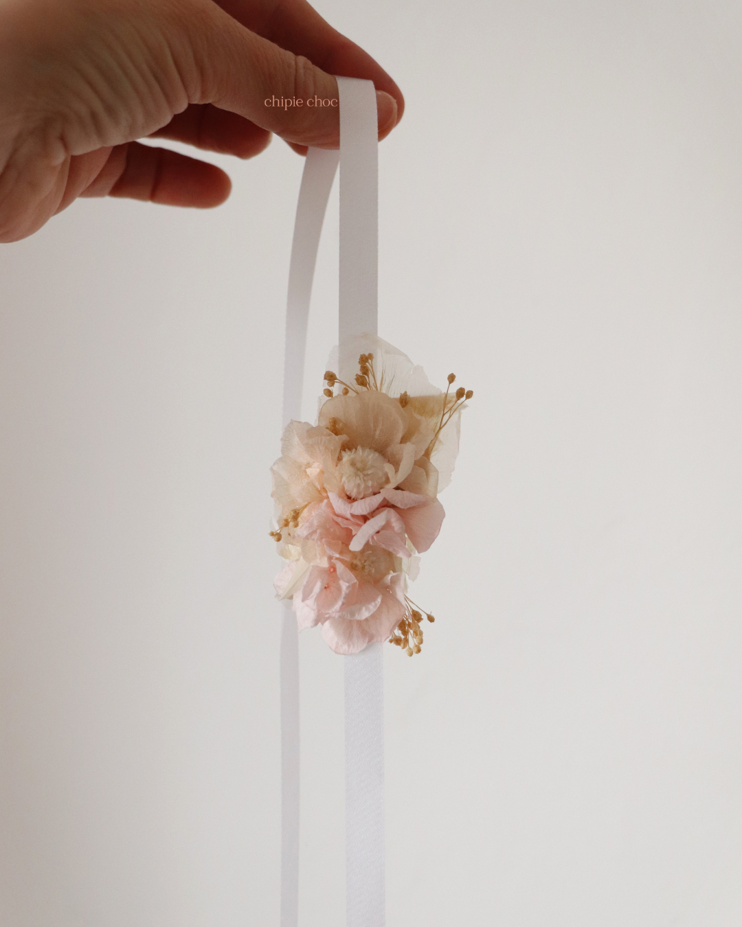 bracelet mariée fleurs séchées