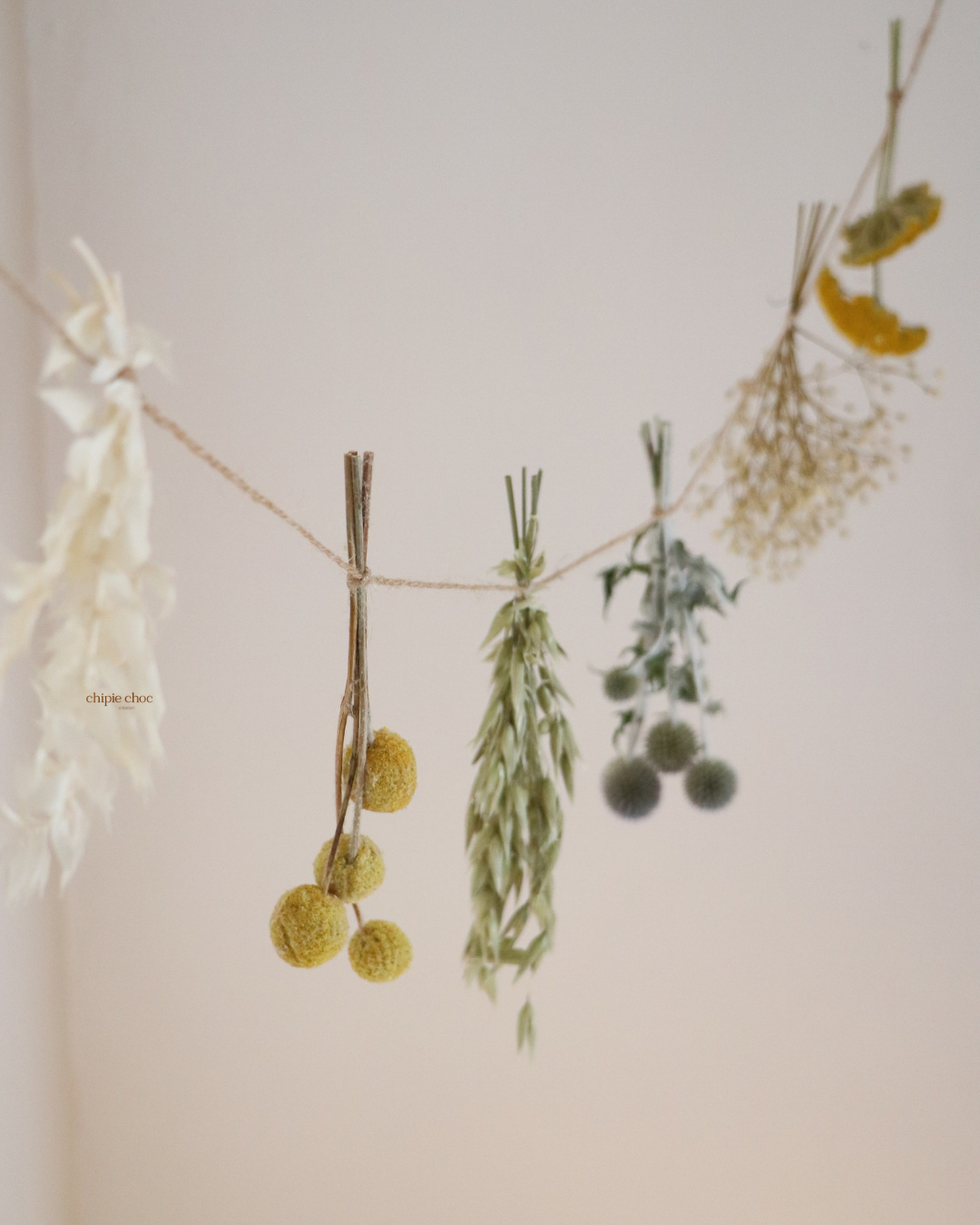 guirlande fleurs séchées naturelles