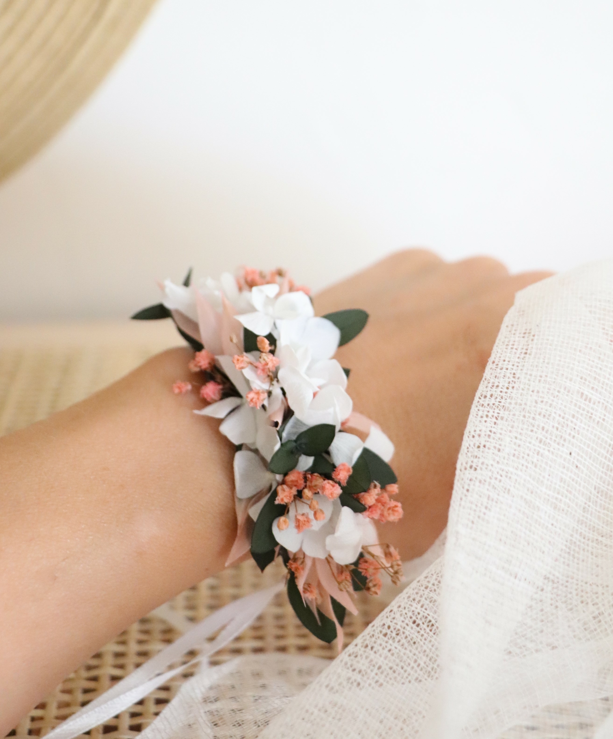 bracelet fleurs séchées