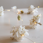 guirlande lumineuse mariage fleurs blanches
