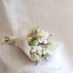 mini bouquet fleurs séchées blanc vert