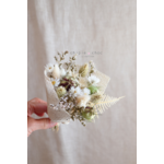 mini bouquet fleurs séchées blanc et vert chipie choc création