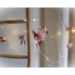 guirlande décoration lumineuse fleurs rose
