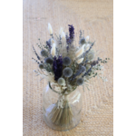 décoration bouquet blanc bleu