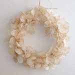 couronne en monnaie du pape et gypsophile