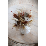 Abouquet fleurs crème terracotta