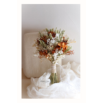 bouquet de mariée champêtre terracotta