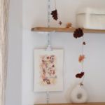 guirlande automne fleurs séchées feuilles