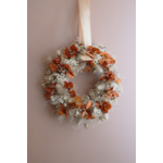 couronne fleurs séchées crème et beige