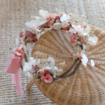 couronne rose poudré