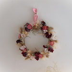 couronne crème rose et bordeaux
