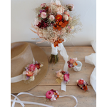 Bouquet en fleurs séchées et accessoires fleuris
