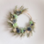couronne vert bleu fleurs séchées