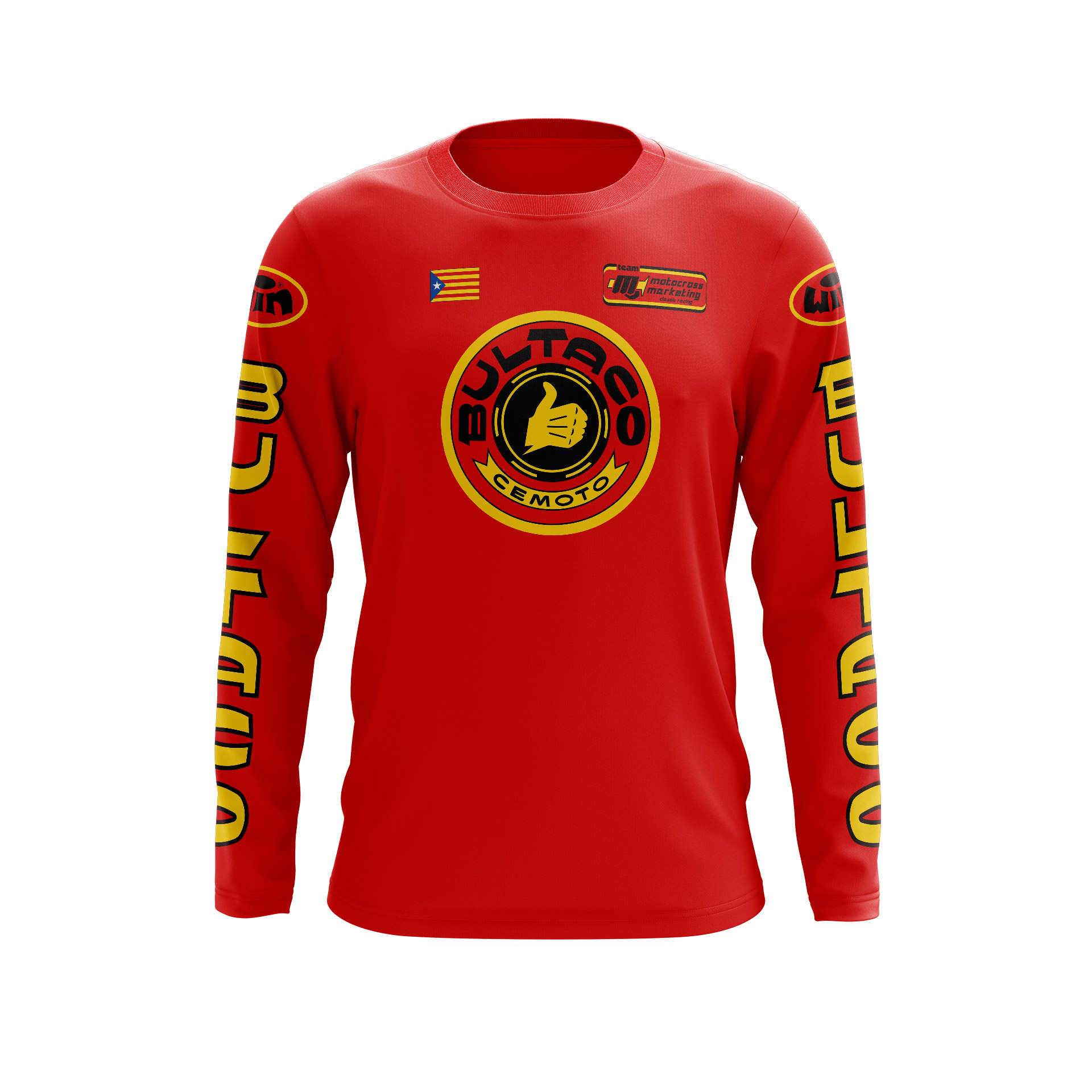 Maillot Trial BULTACO Cemoto Rouge Face