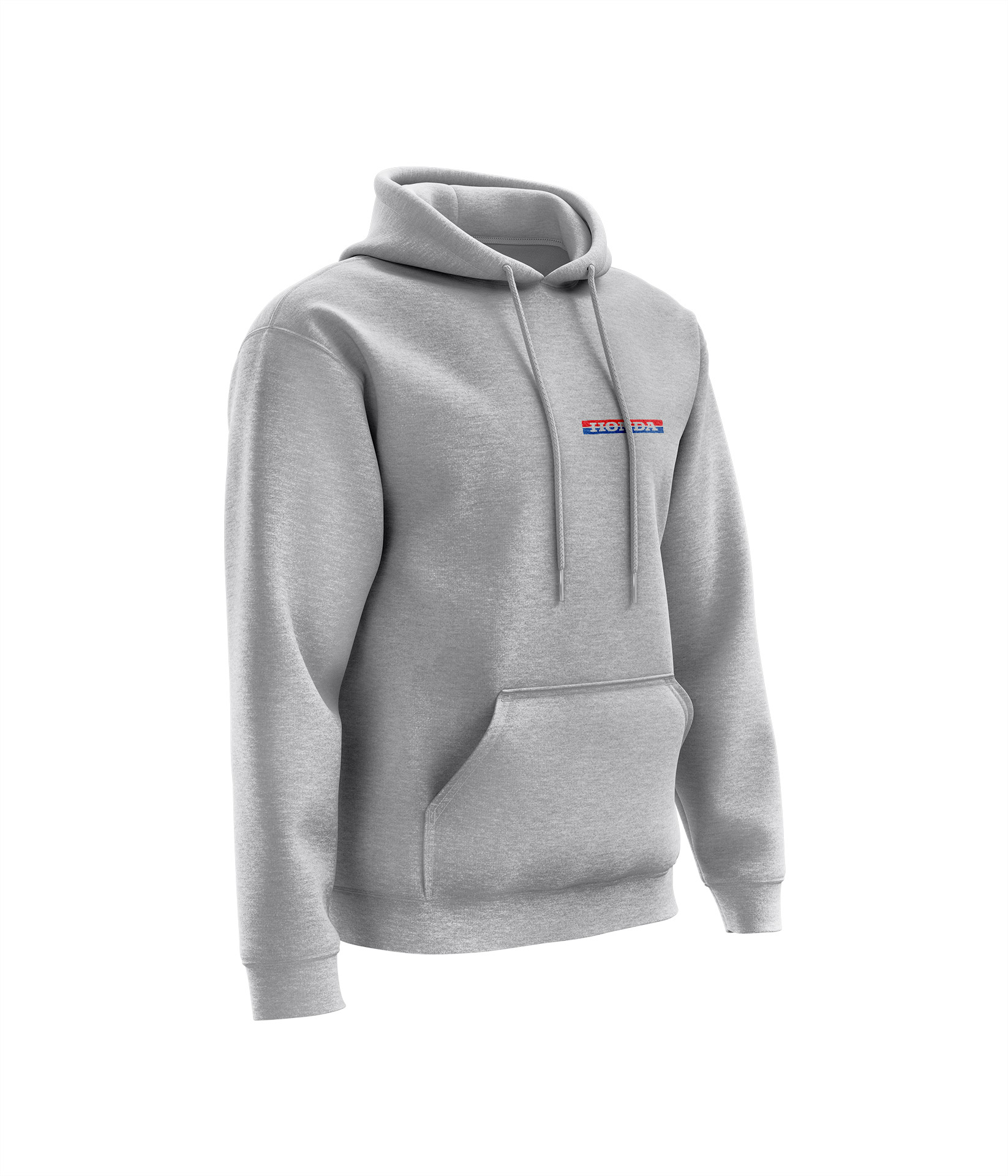 Sweat HONDA Heart Gris Chiné - Rouge Bleu