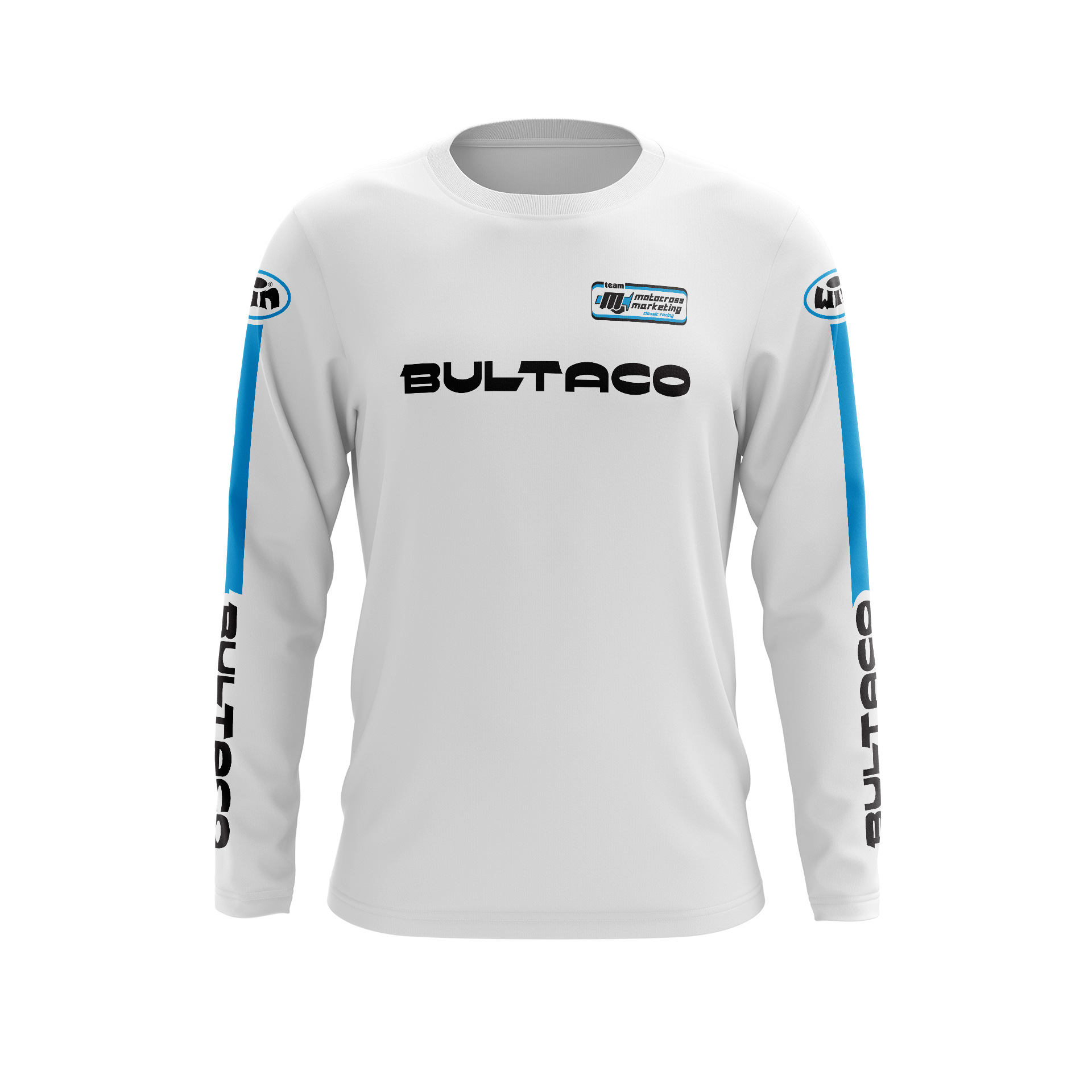 Maillot G BULTACO Blanc Face