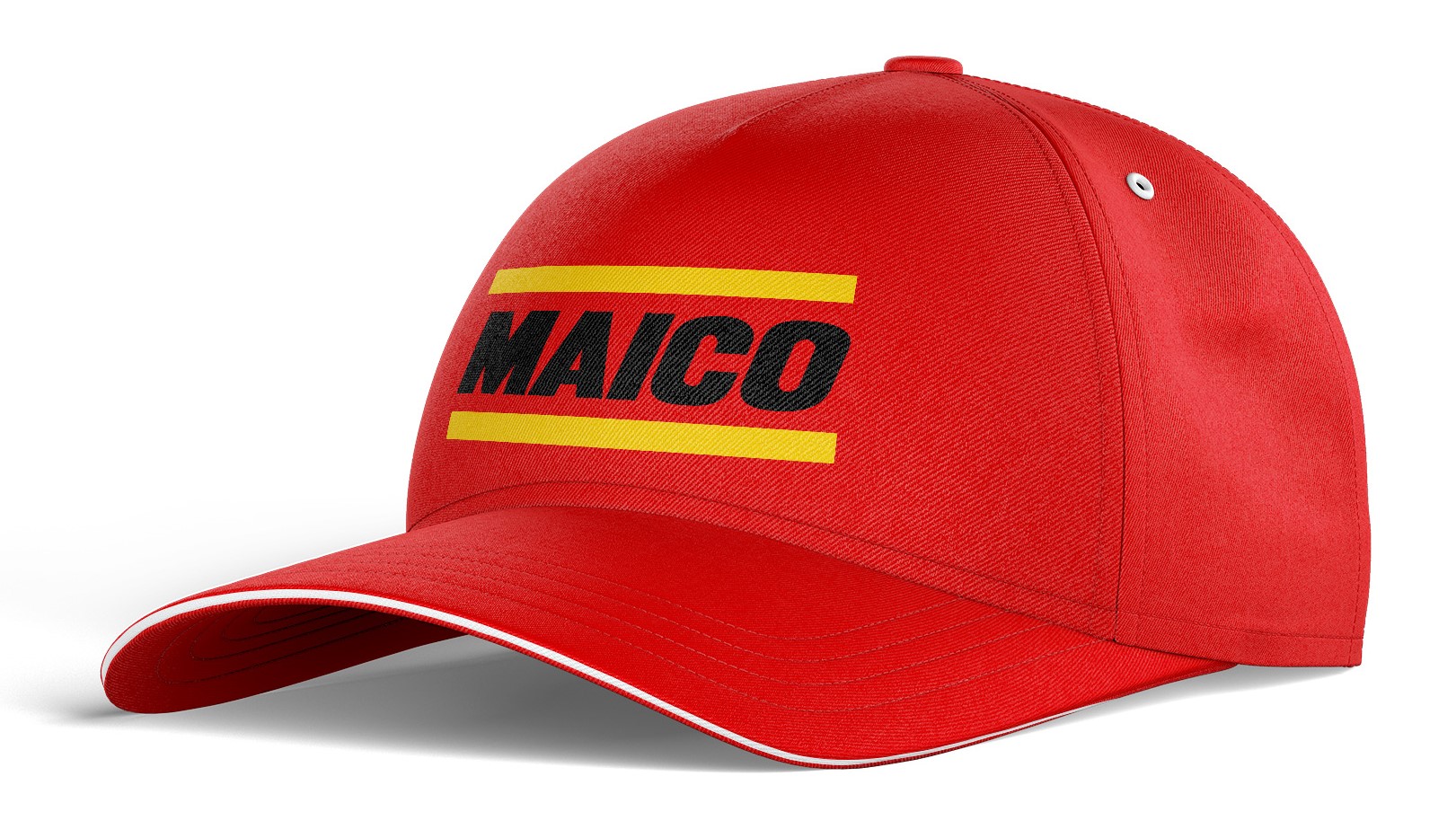 Casquette Coton MAICO Rouge Blanc