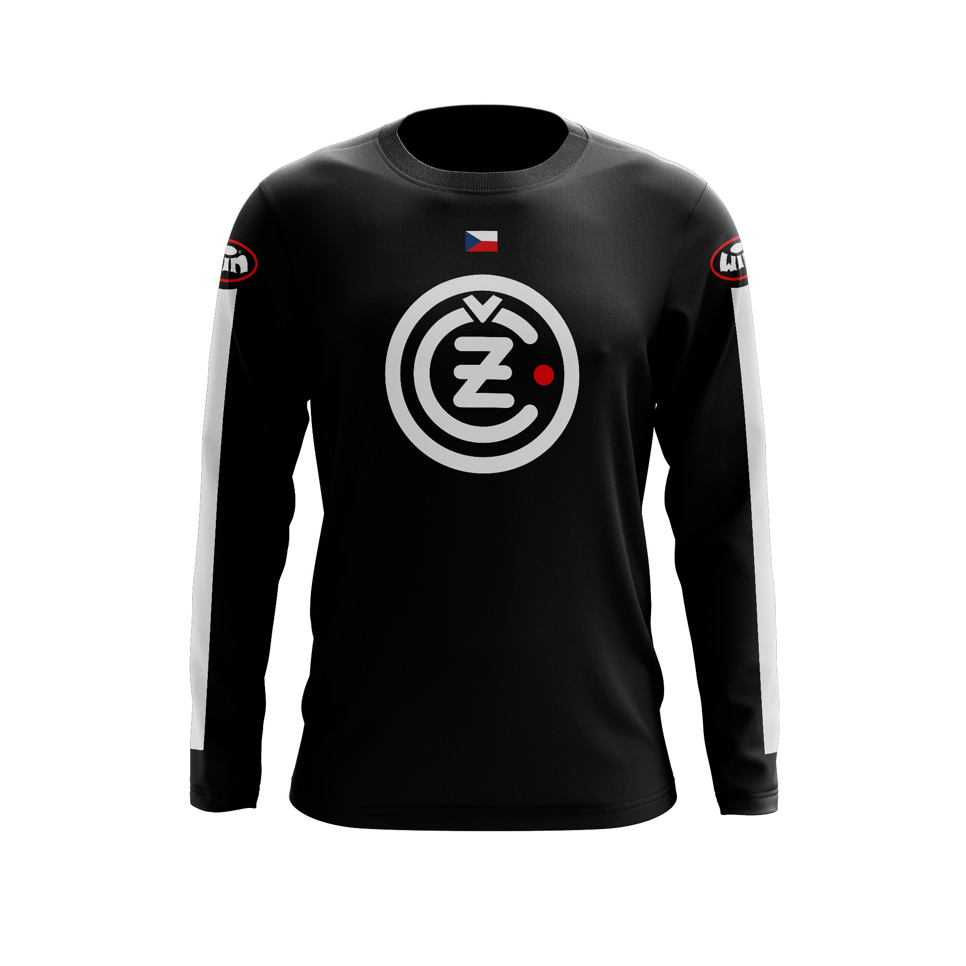 Maillot CZ Noir Logo Blanc Face