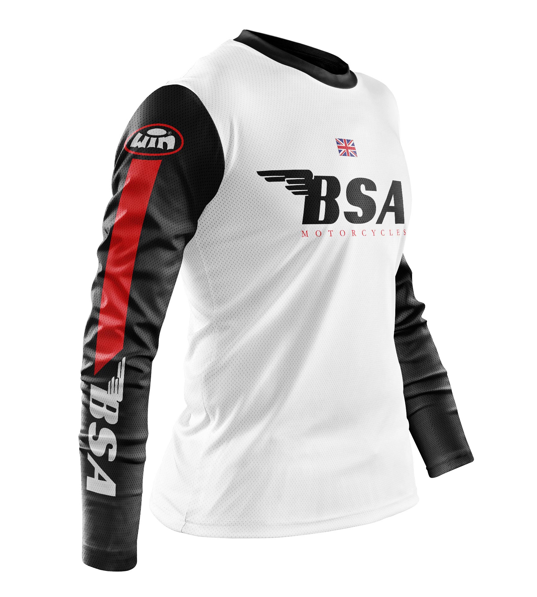 BSA White Black - Red
