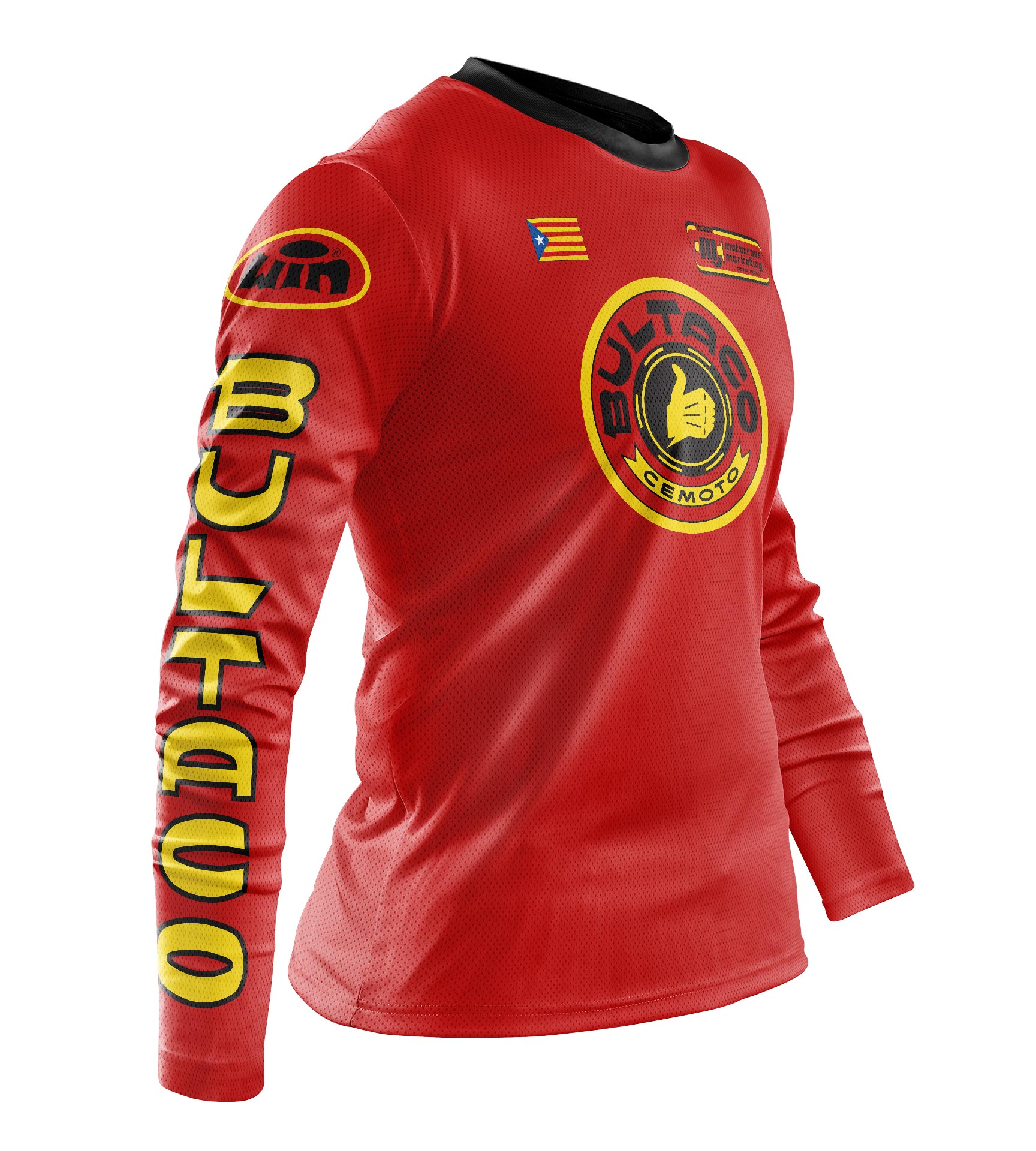 Maillot BULTACO Aéré Cemoto Rouge Profil