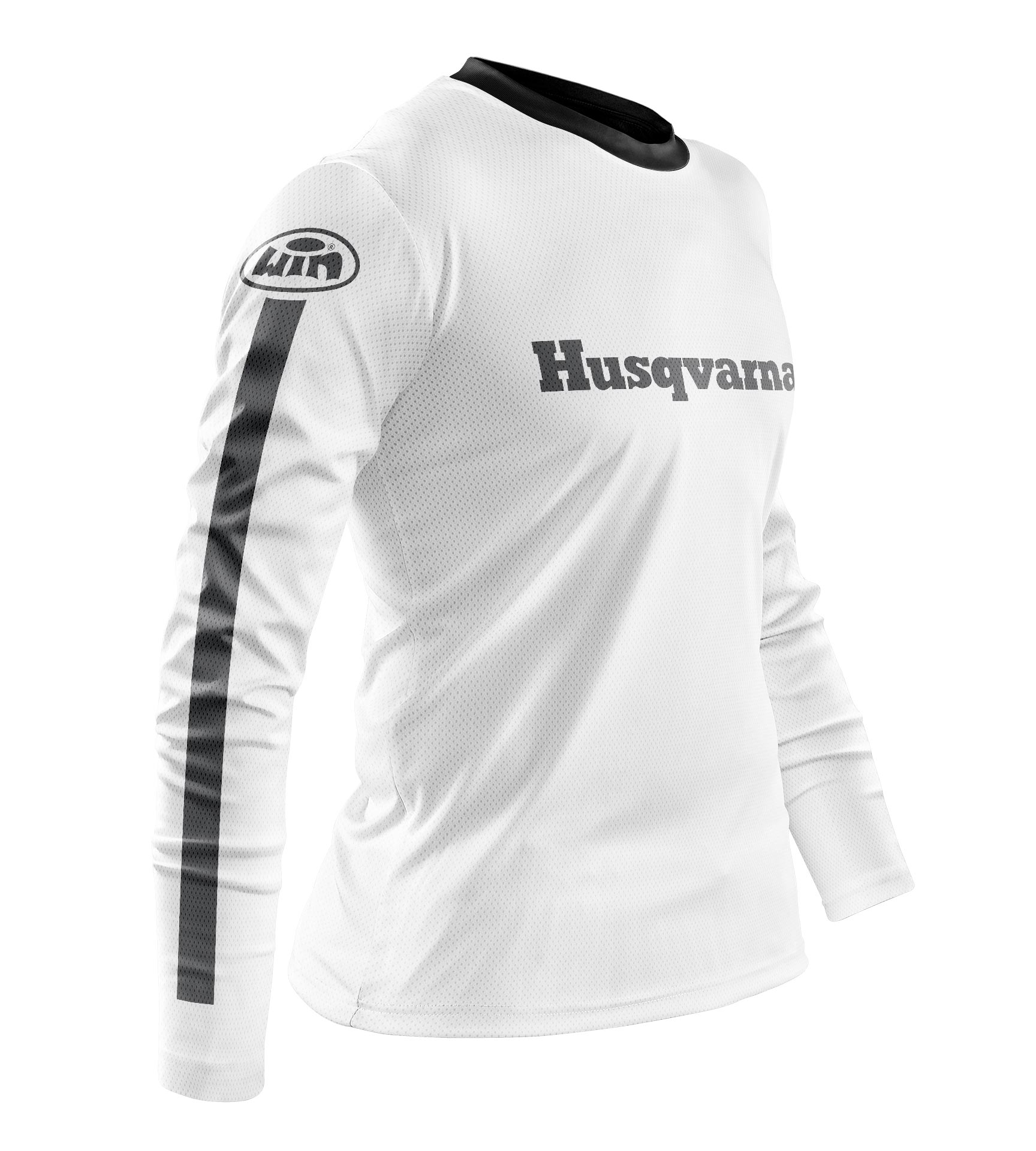 Maillot HVA Aéré Pits Blanc Gris Profil