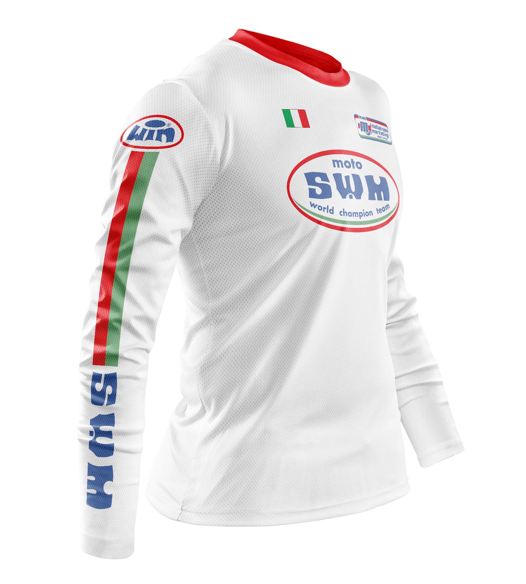 Maillot SWM Aéré Blanc Italia Profil