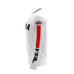 Maillot G BSA Blanc Rouge Profil