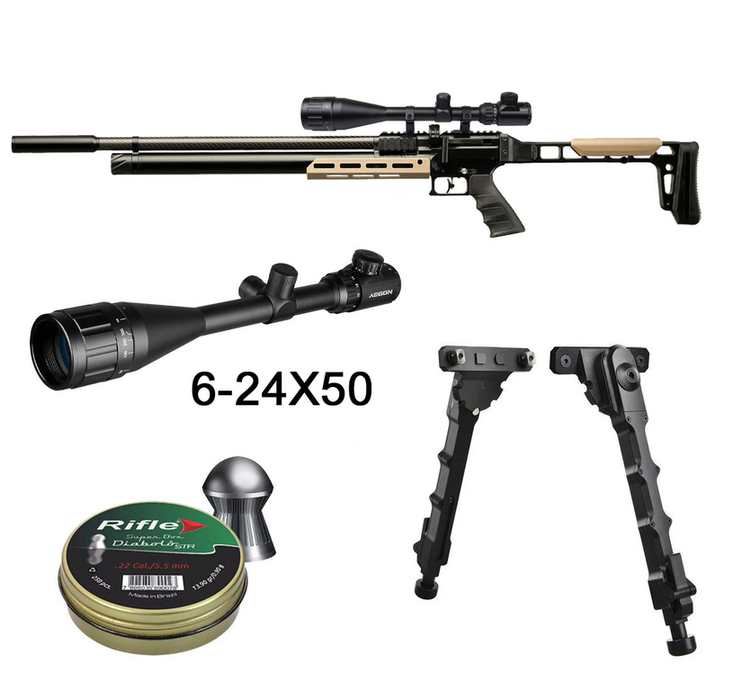 carabine-snowpeak-mercury-ap1000-pcp-cal-5-5mm-19-9-joules-lunette-de-tir-3-9x40-3
