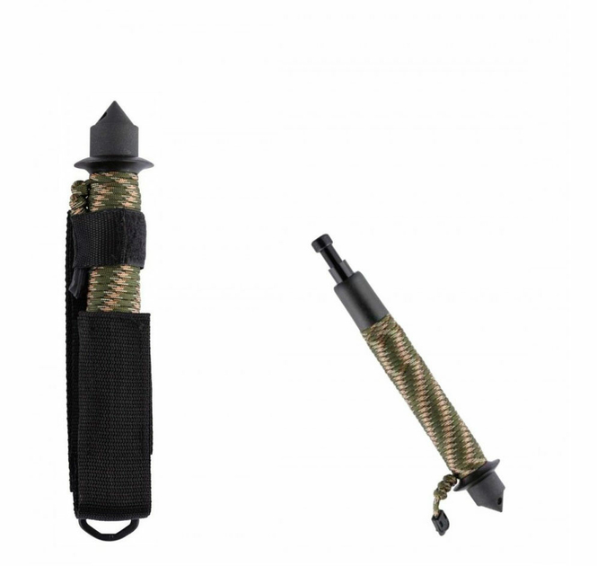 matraque-baton-telescopique-acier-trempe-66-cm-avec-manche-paracorde-embout-brise-vitre-et-etui-ceinture-nylon-5
