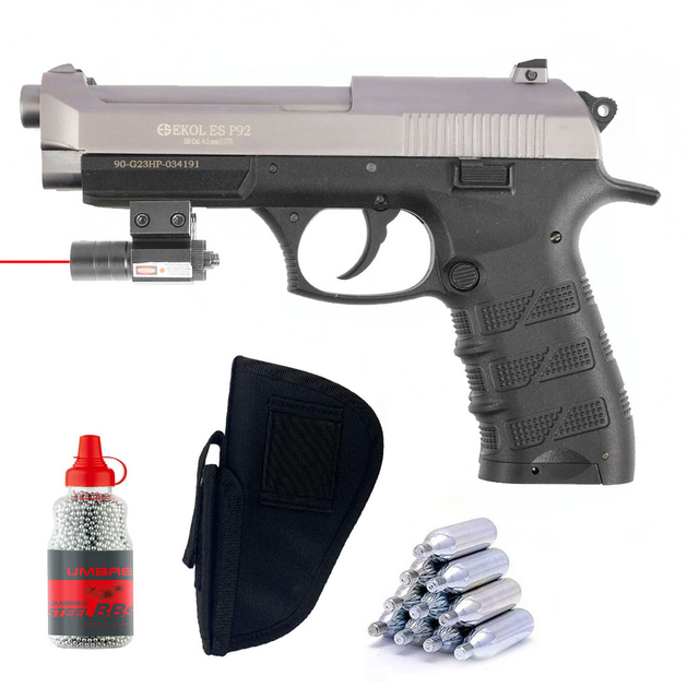 pack-pistolet-ekol-es-p92-white-co2-cal-4-5mm-bbs-micro-laser-rouge-full-metal-1