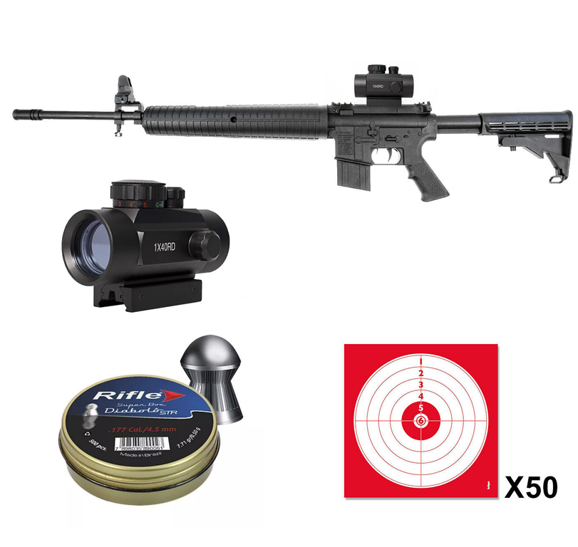 pack-carabine-ml-450-type-m16-ekol-black-gas-piston-cal-4-5mm-viseur-point-rouge-red-dot-1